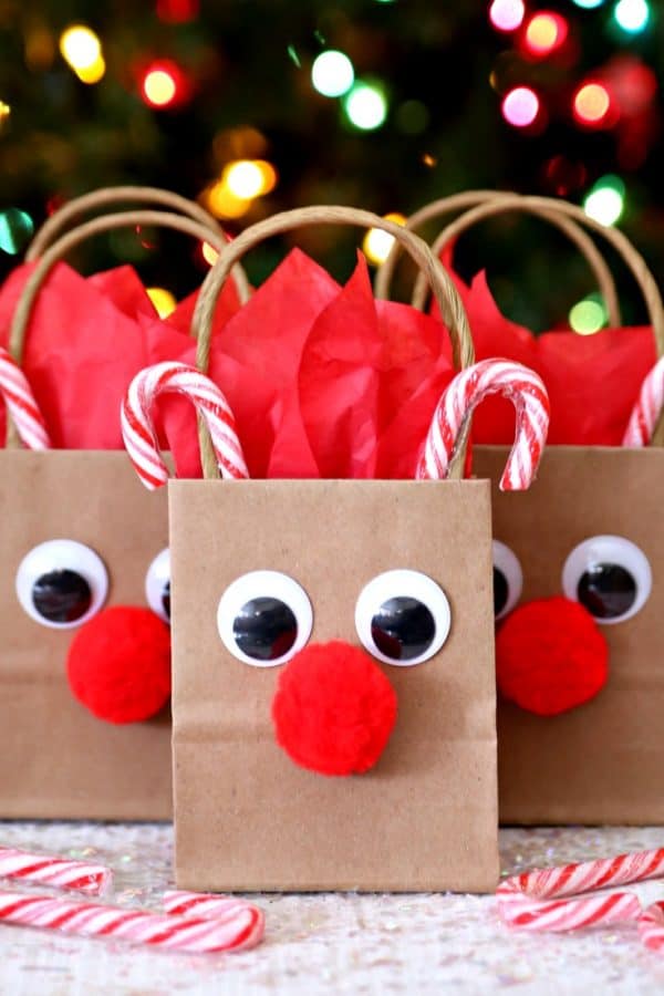 DIY Christmas Gift Ideas - Reindeer Gift Bags