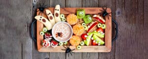 Halloween Recipe Fruit Platter With Dipping Sauce