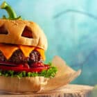 Spooky Jack-o’-lantern Burger