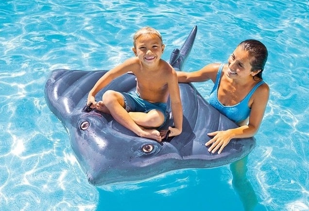 Stingray Kids Inflatable Ride-On Swimming Pool Floats Water Raft