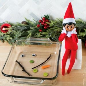 Elf On The Shelf Idea Melted Snowman