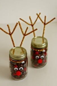 Reindeer Chocolate Jars