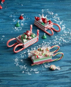 Candy Cane Sled Gift Boxes