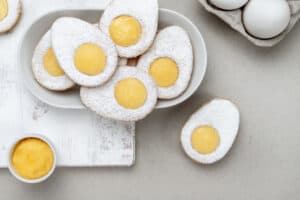 Lemon Shortbread Eggs