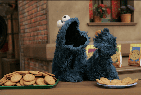 cookie monster eating