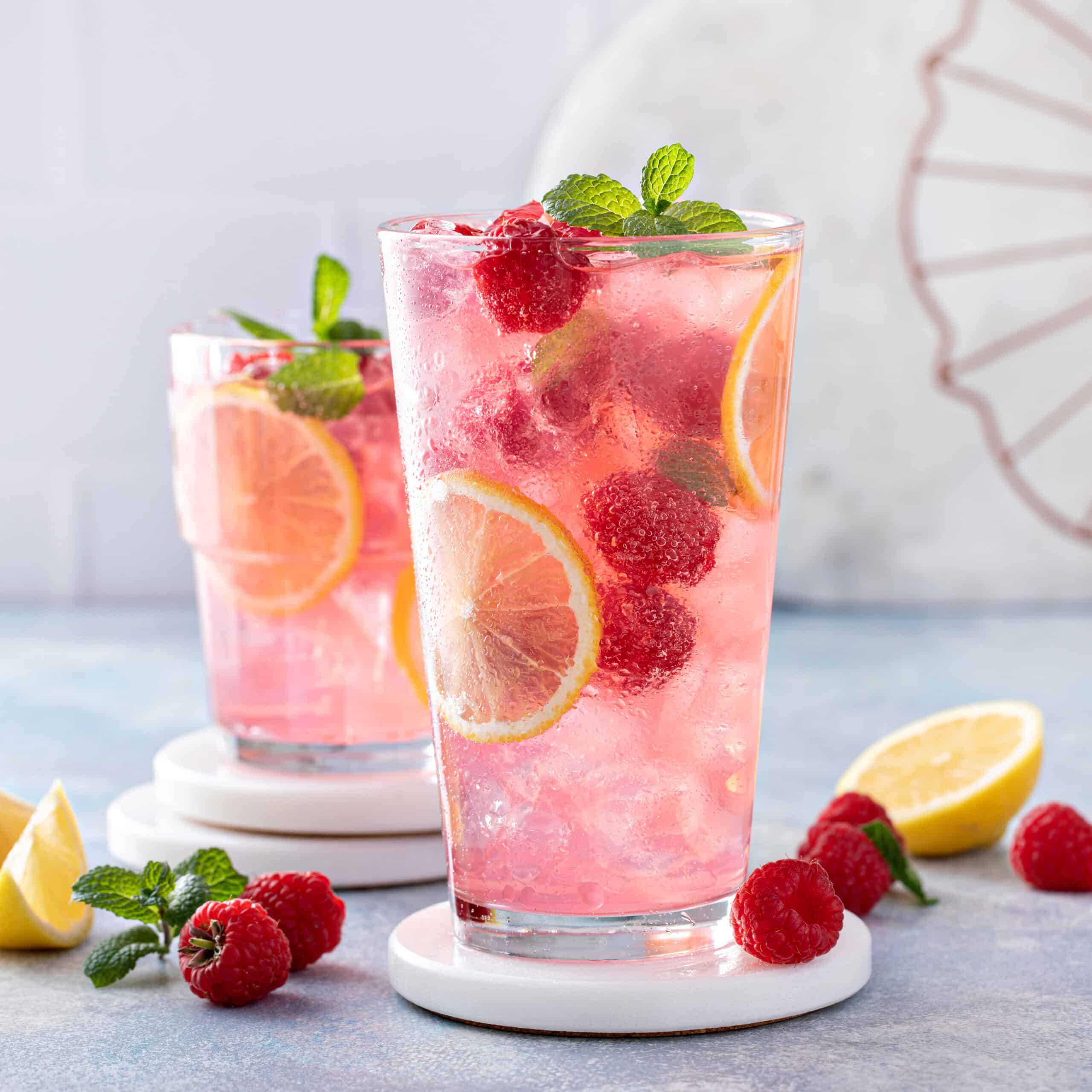 Raspberry Lemonade with Pink Gin