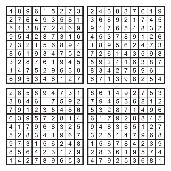 Sudoku Dec answers