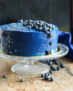 galaxy blueberry cake